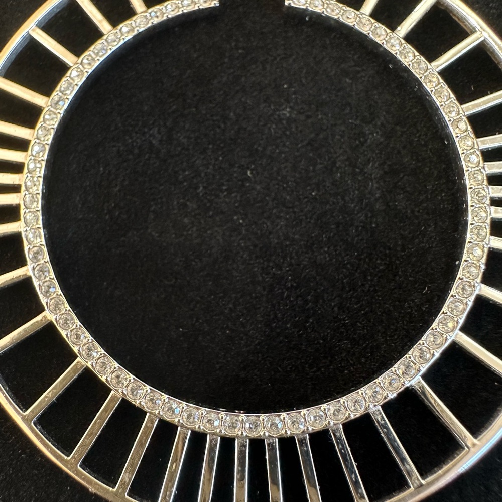 Swarovski Silver Lace Hoop Earrings - Picture 5 of 6